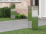 Solar LED Pathway Light 2 pcs Silver Galvanized 879735