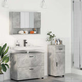 Bathroom Furniture Set with Drawer 3 pcs Concrete Grey 3393036