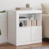 Sideboard with LED Lights White 60.5x37x67 cm 836616
