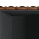Garden Planters 2 pcs Brown 40x40x80 cm Poly Rattan 3210520