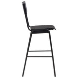 Bar Chairs 2 pcs Black Solid Plywood Steel 280081