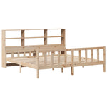 ZNTS Bookcase Bed without Mattress 180x200 cm Super King Solid Wood Pine 3322139