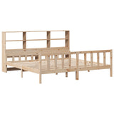 ZNTS Bookcase Bed without Mattress 180x200 cm Super King Solid Wood Pine 3322139