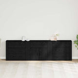 Sideboard Black Oak 240 x 33 x 70 cm Engineered Wood 3333085