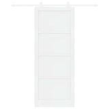 Sliding Door ORKDAL White 93 x 232 cm Solid Pine Wood 3333435