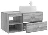 Bathroom Furniture Set 2 pcs Grey Sonoma Engineered Wood 3403925