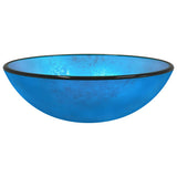 Basin Tempered Glass 42x14 cm Blue 345265