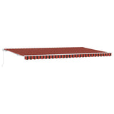 Retractable Awning Manual Orange and Brown 600 x 300 cm 3081615