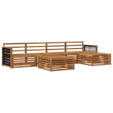 Outdoor Sofa Set 6 pcs Natural Solid Acacia Wood 3383262