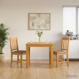 Dining Set 3 pcs Grey Solid Oak Wood 3430311
