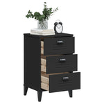 ZNTS Bedside Cabinet VIKEN Black Engineered Wood 374912