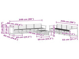 Sofa Sets 9 pcs Solid Acacia Wood 3384175
