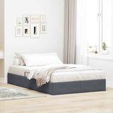 Storage Bed with Mattress Dark Grey 120 x 200 cm Velvet 3370083