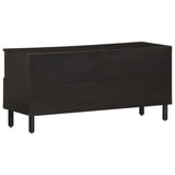 TV Cabinet Black 100x33x46 cm Solid Wood Mango 356837