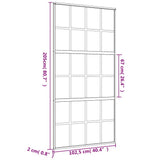 Sliding Door Gold 102.5x205 cm Clear ESG Glass and Aluminium 155174