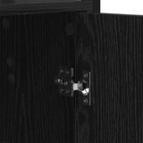 Book Cabinet Black Oak 60 x 24 x 161 cm Engineered Wood 883856