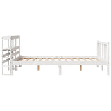 Bed Frame with Headboard without Mattress White 140x200 cm 3305970