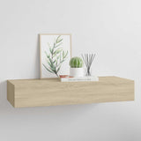 Wall-mounted Drawer Shelf Oak 60x23.5x10cm MDF 330261