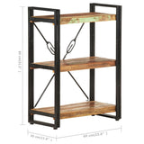 3-Tier Bookcase 60x30x80 cm Solid Reclaimed Wood 320631