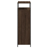 Shoe Cabinet Brown Oak 75x34x112 Engineered Wood 840038