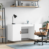 Desk White 140x50x75 cm Engineered Wood 829516