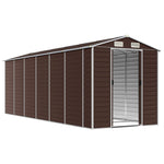 Garden Shed Brown 191x555x198 cm Galvanised Steel 3188269