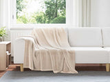 Throw Blankets 6 pcs Beige 130 x 150 cm Fleece 42016789