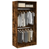 Wardrobe Smoked Oak 100x50x200 cm Engineered Wood 3307805