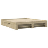 Bed Frame without Mattress Sonoma Oak 180x200 cm Super King Engineered Wood 3295452