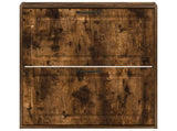 Wall-Mounted Shoe Cabinet UTRECHT 71 x 17 x 86 cm Smoked Oak 897740
