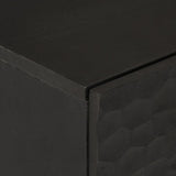 Side Cabinet Black 60x33x75 cm Solid Wood Mango 356822