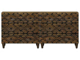 Sideboard 2 pcs Brown 60 x 33.5 x 75 cm Solid Mango Wood 3310106