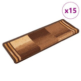 Stair Mats Self-adhesive 15 pcs 65x21x4 cm Brown 326209
