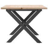 Coffee Table X-Frame 80x50x40 cm Solid Wood Pine and Steel 3282684