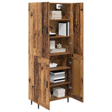 Highboard 2 pcs Old Wood Engineered Wood and Glass 3415690