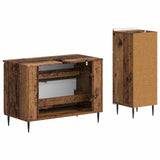 2 Piece Bathroom Cabinet Set ZWOLLE Old Wood Engineered Wood 3417682