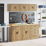 Garage Cabinets 6 pcs Artisan Oak Engineered Wood 3328349