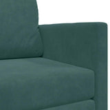 Sofa Bed Dark Green 124 x 204 x 61 cm Velvet 4106704