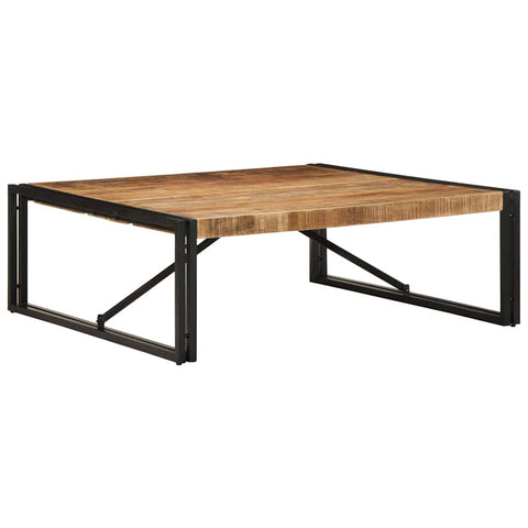 ZNTS Coffee Table 100x100x35 cm Solid Rough Wood Mango 4016667