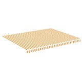 Replacement Fabric for Awning Yellow and White 4.5x3.5 m 311940