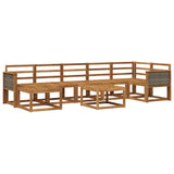 Outdoor Sofa Set 8 pcs Natural Solid Acacia Wood 3385405