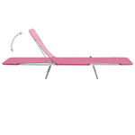 ZNTS Folding Sun Loungers 2 pcs Steel and Fabric Pink 310345