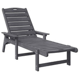 Sun Lounger Light Grey 73.5 x 92 x 90cm HDPE 42006640