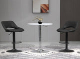 Bar Stools Set of 2, Swivel Counter Height Barstools with Back, Adjustable PU Leather Bar Chairs, T3398P328168