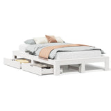 Bed Frame without Mattress White 120x190 cm Small Double Solid Wood Pine 3309018