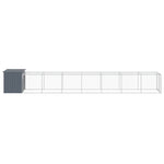 Chicken Cage with Run Anthracite 110x813x110 cm Galvanised Steel 3189091