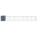 Chicken Cage with Run Anthracite 110x813x110 cm Galvanised Steel 3189091
