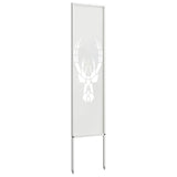 Garden Privacy Screen White 32 x 140 cm Cold-rolled steel 876260