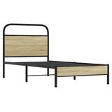 Bed Frame without Mattress 80x200 cm Sonoma Oak Engineered Wood 4100401