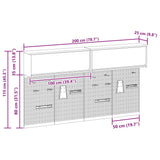 Tool Cabinet Set with Shelf with Storage 6 pcs Black Steel 3321414